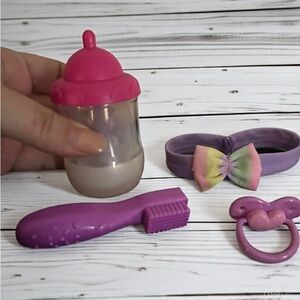 Magnetic Baby Doll pacifier & toothbrush! headband disappearing milk bottle toys